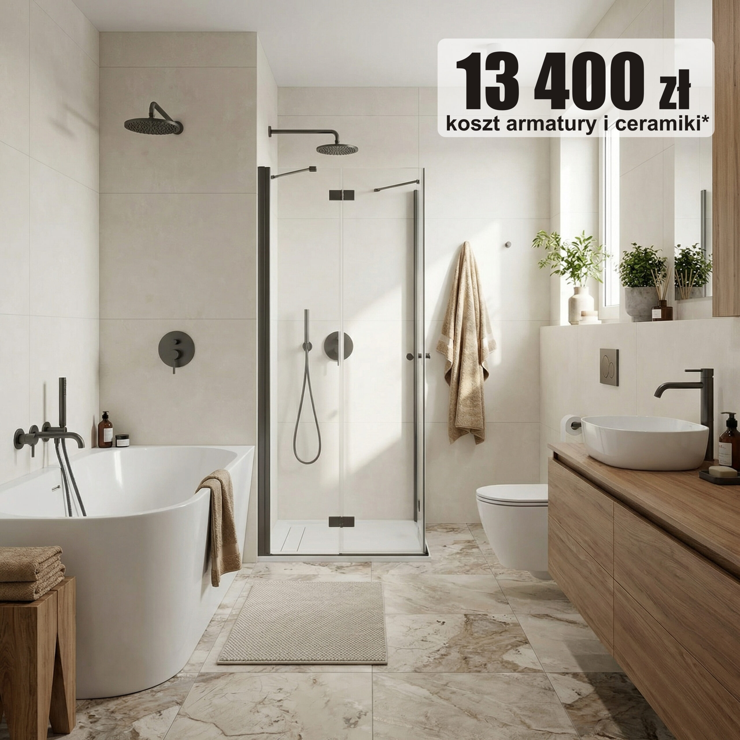 mała łazienka z wanna i prysznicem 